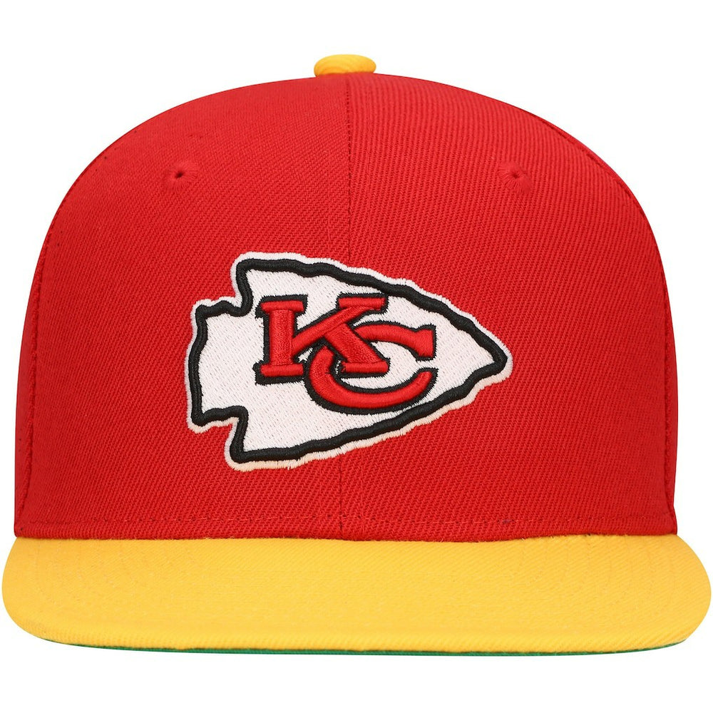 Kansas City Chiefs Youth Team Two-Tone Snapback Hat Red - Mitchell & Ness