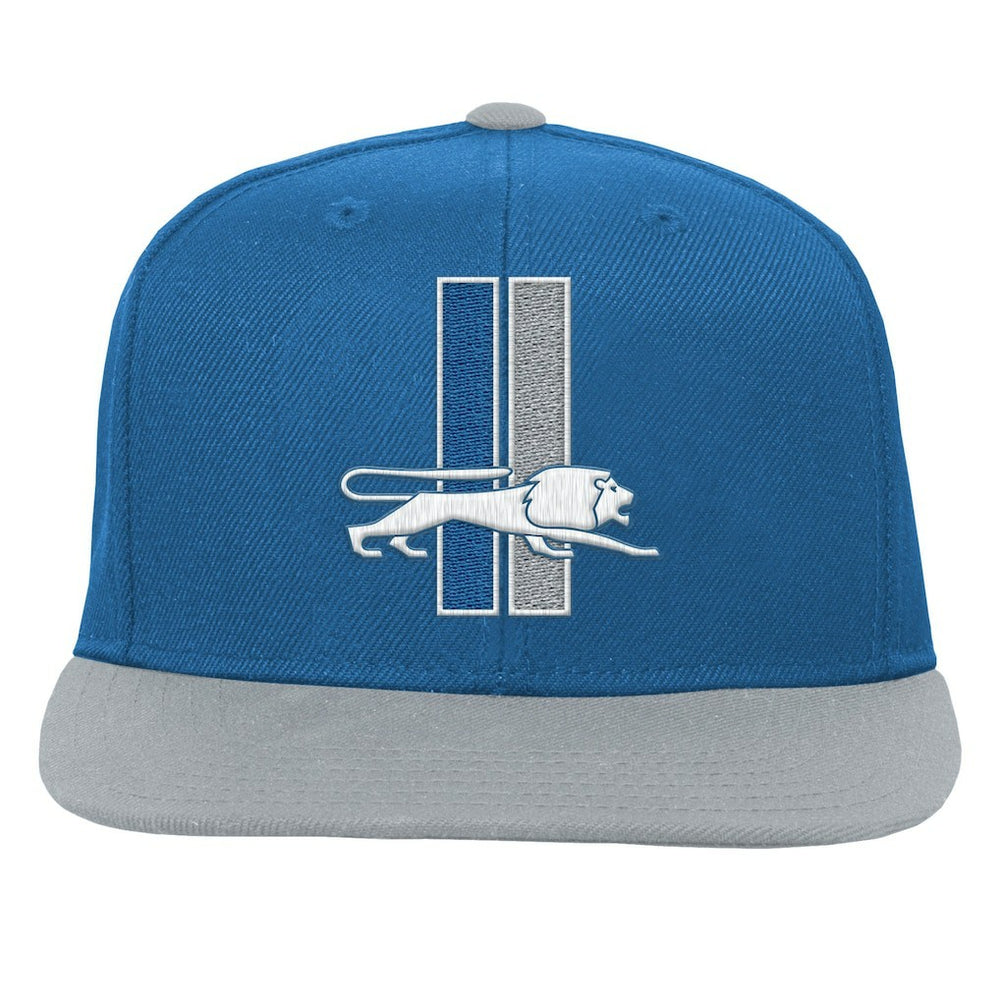 Detroit Lions Youth Team Two-Tone Snapback Hat Blue - Mitchell & Ness