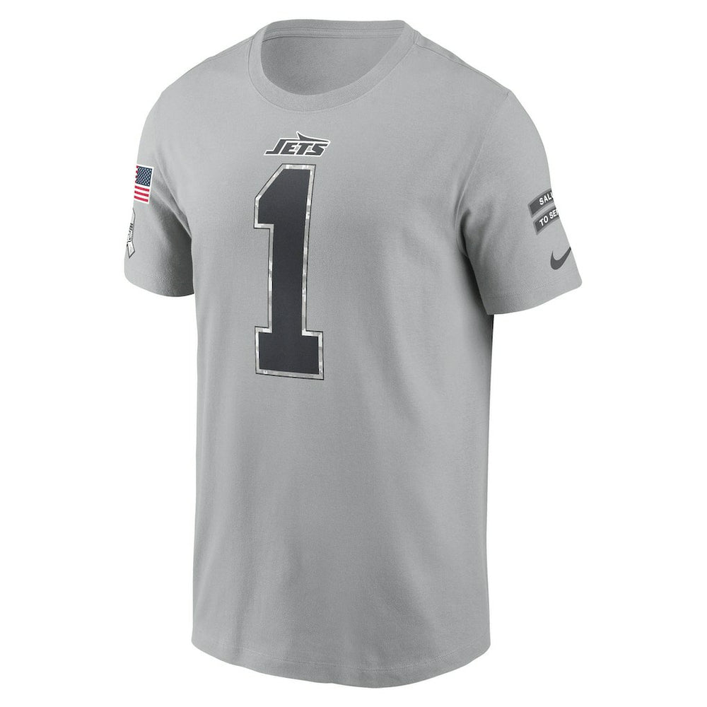 Ahmad Sauce Gardner New York Jets 2024 Salute To Service Name & Number T-Shirt Gray - Nike