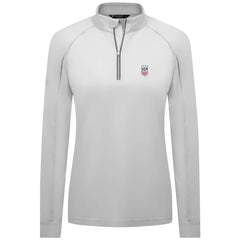 USWNT Levelwear Women's Kinetic Insignia Quarter-Zip Pullover - White