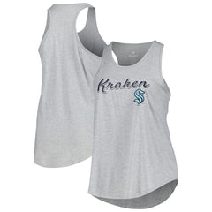 Seattle Kraken Fanatics Women's Plus Size Racerback Tank Top Heather Gray