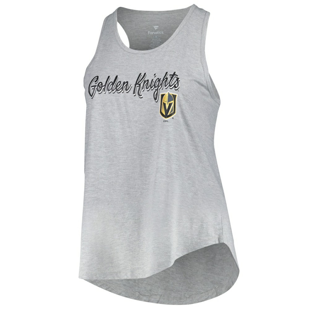 Vegas Golden Knights Fanatics Women's Plus Size Racerback Tank Top Heather Gray