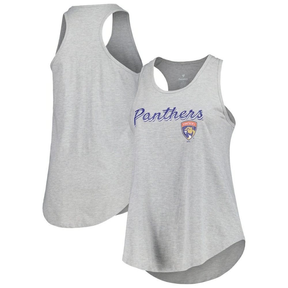 Florida Panthers - Fanatics Women's Plus Size Racerback Tank Top Heather Gray