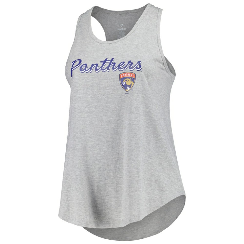 Florida Panthers - Fanatics Women's Plus Size Racerback Tank Top Heather Gray