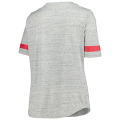 New Jersey Devils - Fanatics Women's Plus Size Lace-Up T-Shirt Heather Gray