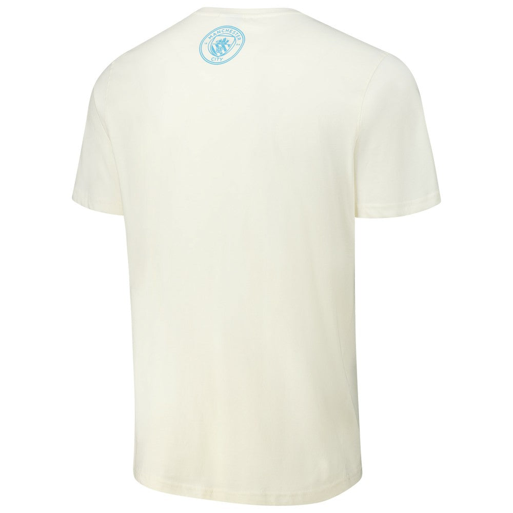 Manchester City Logo T-Shirts - Cream