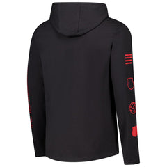 Barcelona Wordmark Long Sleeve Hoodie T-Shirts- Charcoal