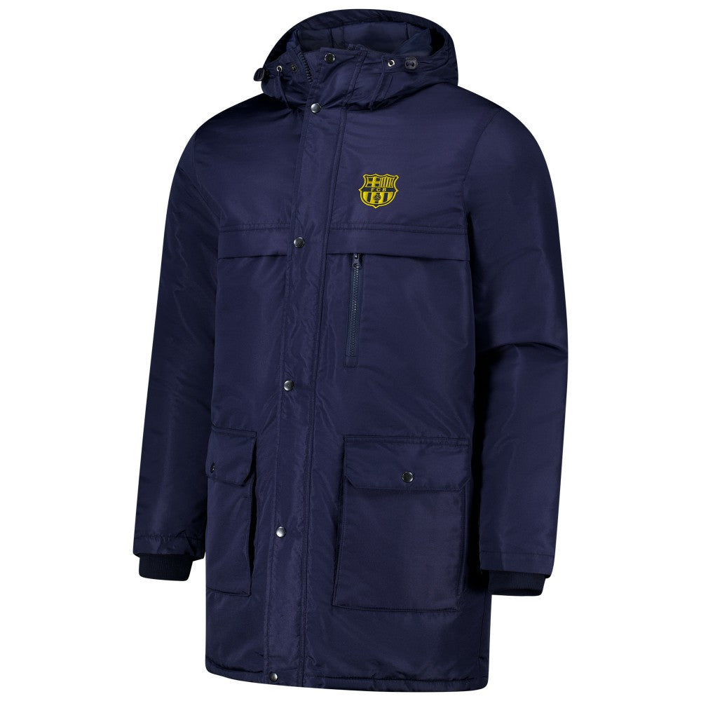 Barcelona Winter Field Park Full-Zip Hoodie Jacket - Navy