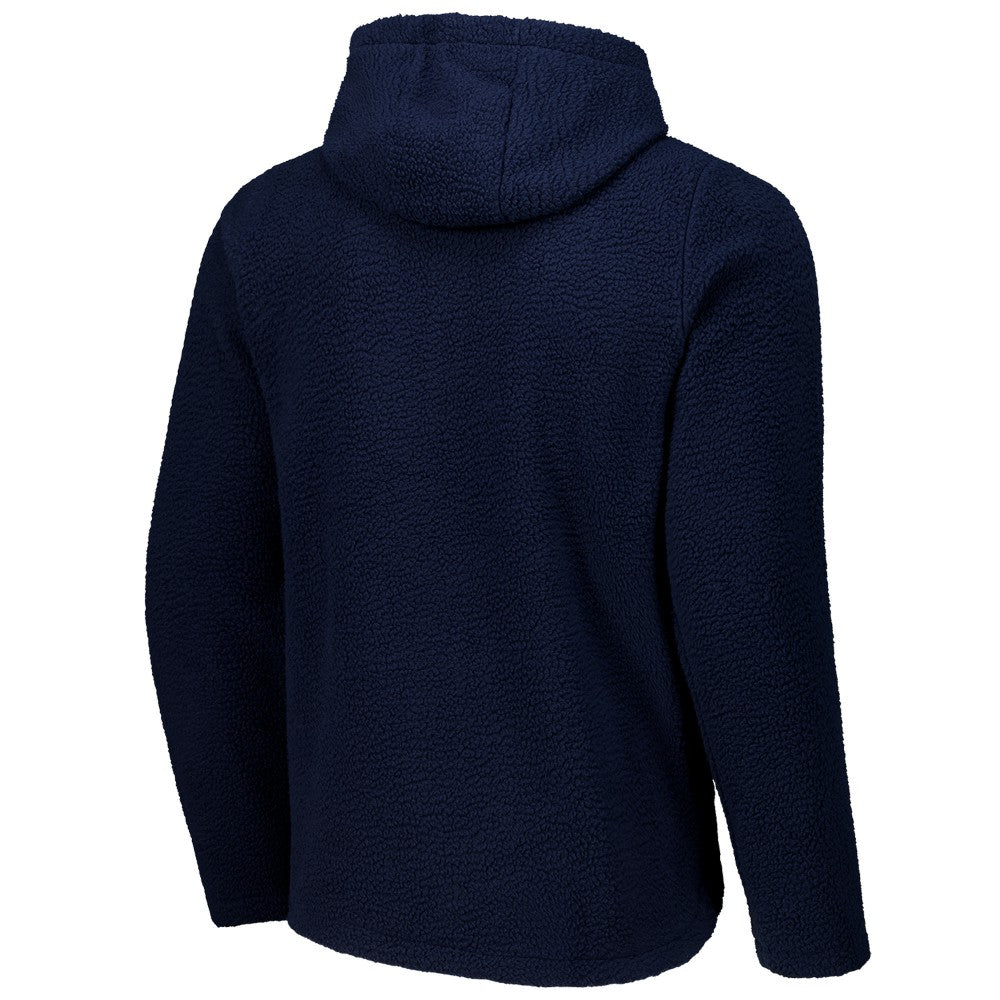 Barcelona Sherpa Full-Zip Hoodie Jacket - Navy