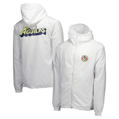 Club America Home Match Hoodie Full-Zip Windbreaker Jacket - White