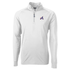 Atlanta Braves Cutter & Buck City Connect Adapt Eco Knit Stretch Recycled Quarter-Zip Pullover Top Sale