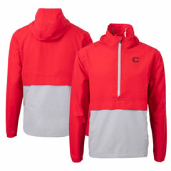 Cincinnati Reds Cutter & Buck City Connect Charter Eco Recycled Half-Zip Anorak Jacket Lifestyle