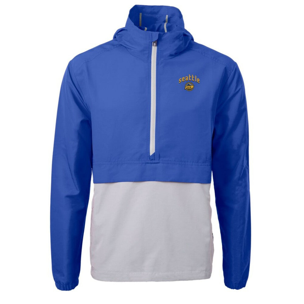 Seattle Mariners Cutter & Buck City Connect Charter Eco Recycled Half-Zip Anorak Jacket discount
