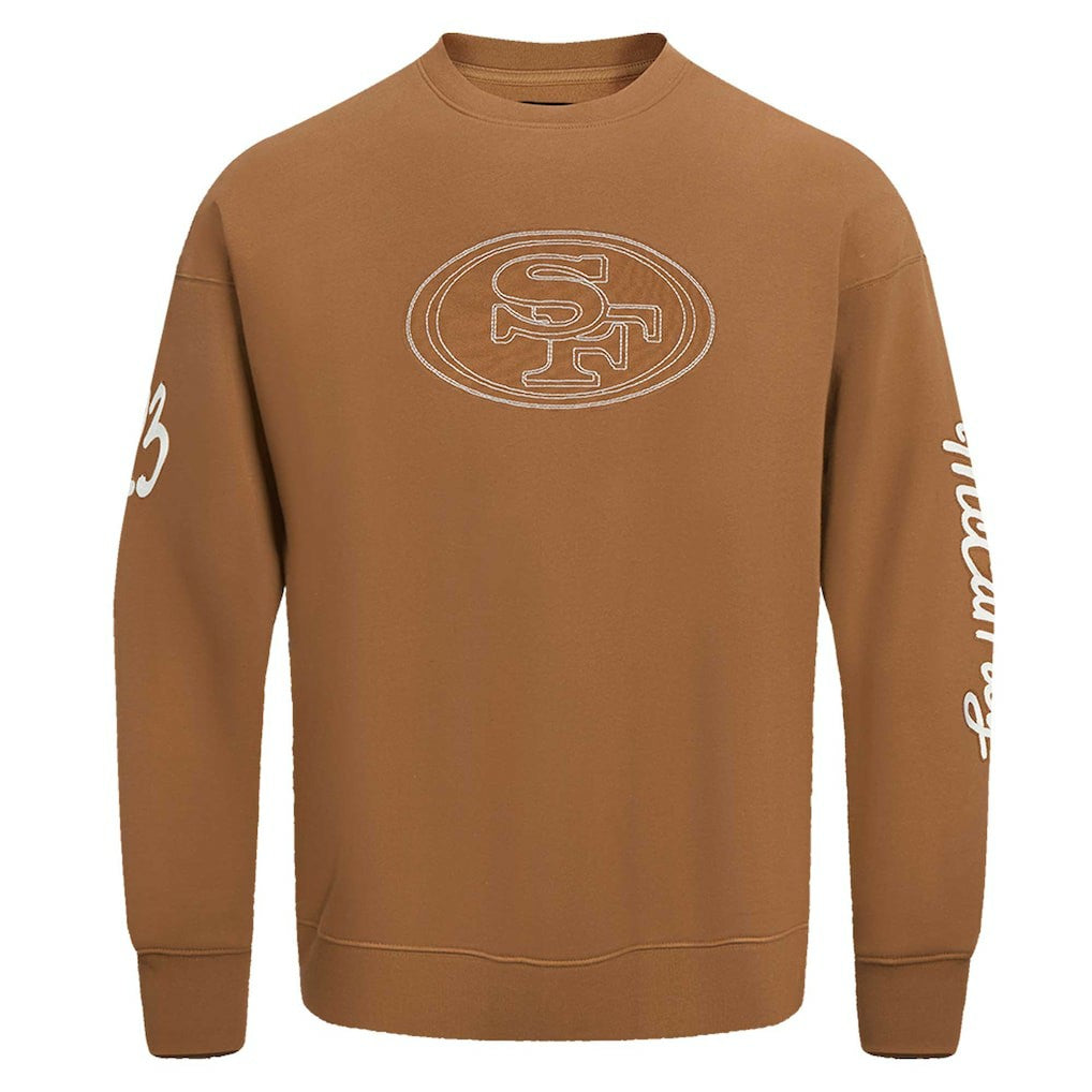 Christian McCaffrey San Francisco 49ers Pro Standard Pullover Crewneck Sweatshirt Brown - NFL