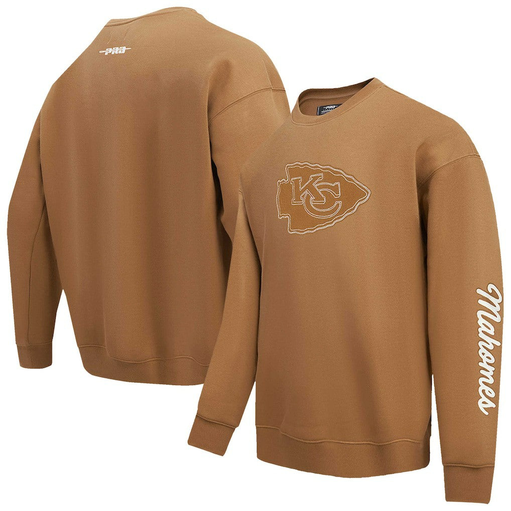 Patrick Mahomes Kansas City Chiefs Pro Standard Pullover Crewneck Sweatshirt Brown - NFL