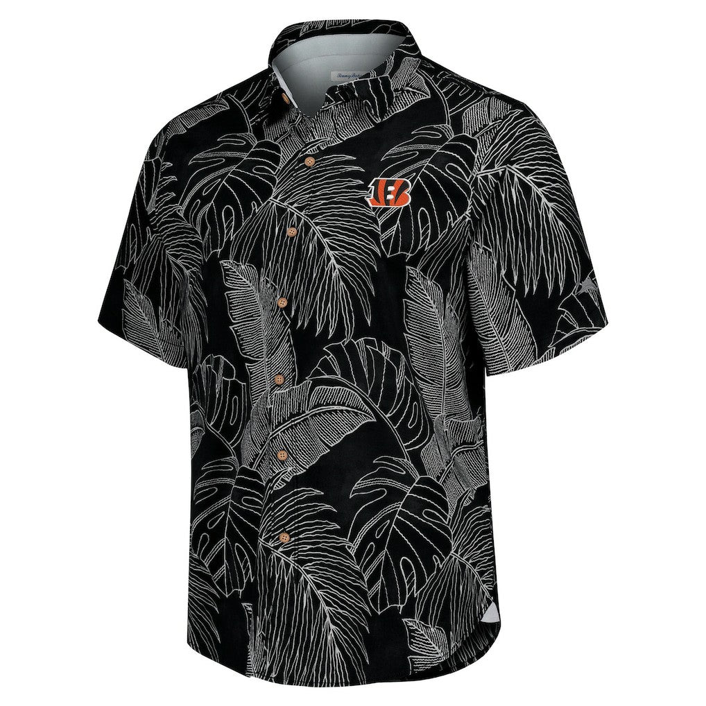Cincinnati Bengals Sport Vine Line Button-Down Shirt Black - Tommy Bahama