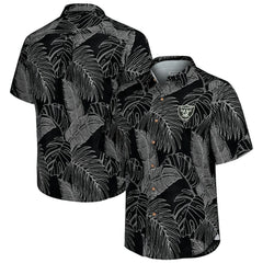 Las Vegas Raiders Sport Vine Line Button-Down Shirt Black - Tommy Bahama