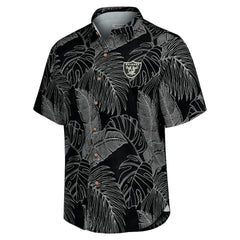 Las Vegas Raiders Sport Vine Line Button-Down Shirt Black - Tommy Bahama