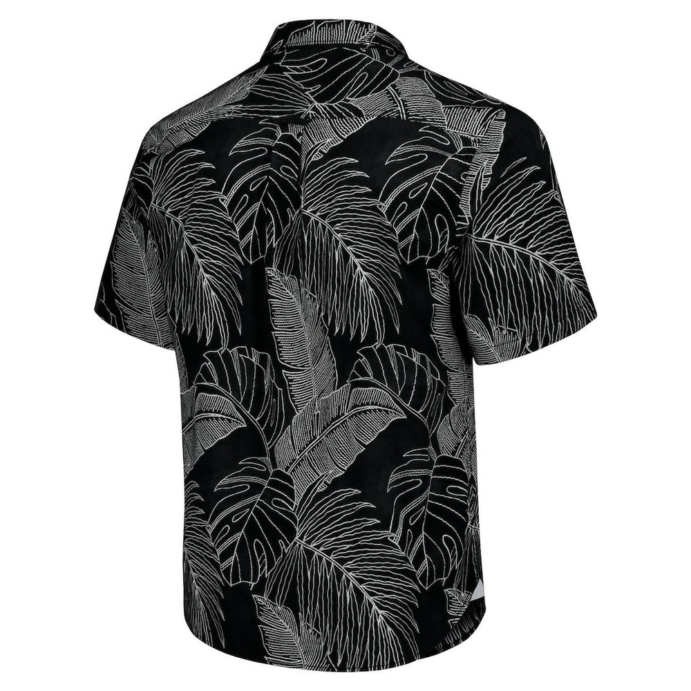 New York Jets Sport Vine Line Button-Down Shirt Black - Tommy Bahama