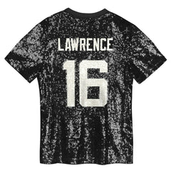 Trevor Lawrence Jacksonville Jaguars Girls Youth Sequin V-Neck Fashion Jersey Black - NFL