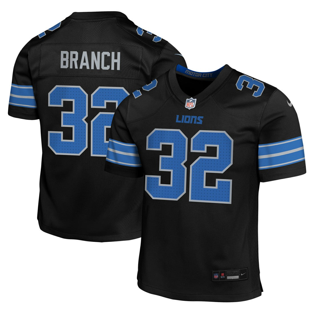 Brian Branch Detroit Lions Youth Game Jersey - Black | NFL Jerseys