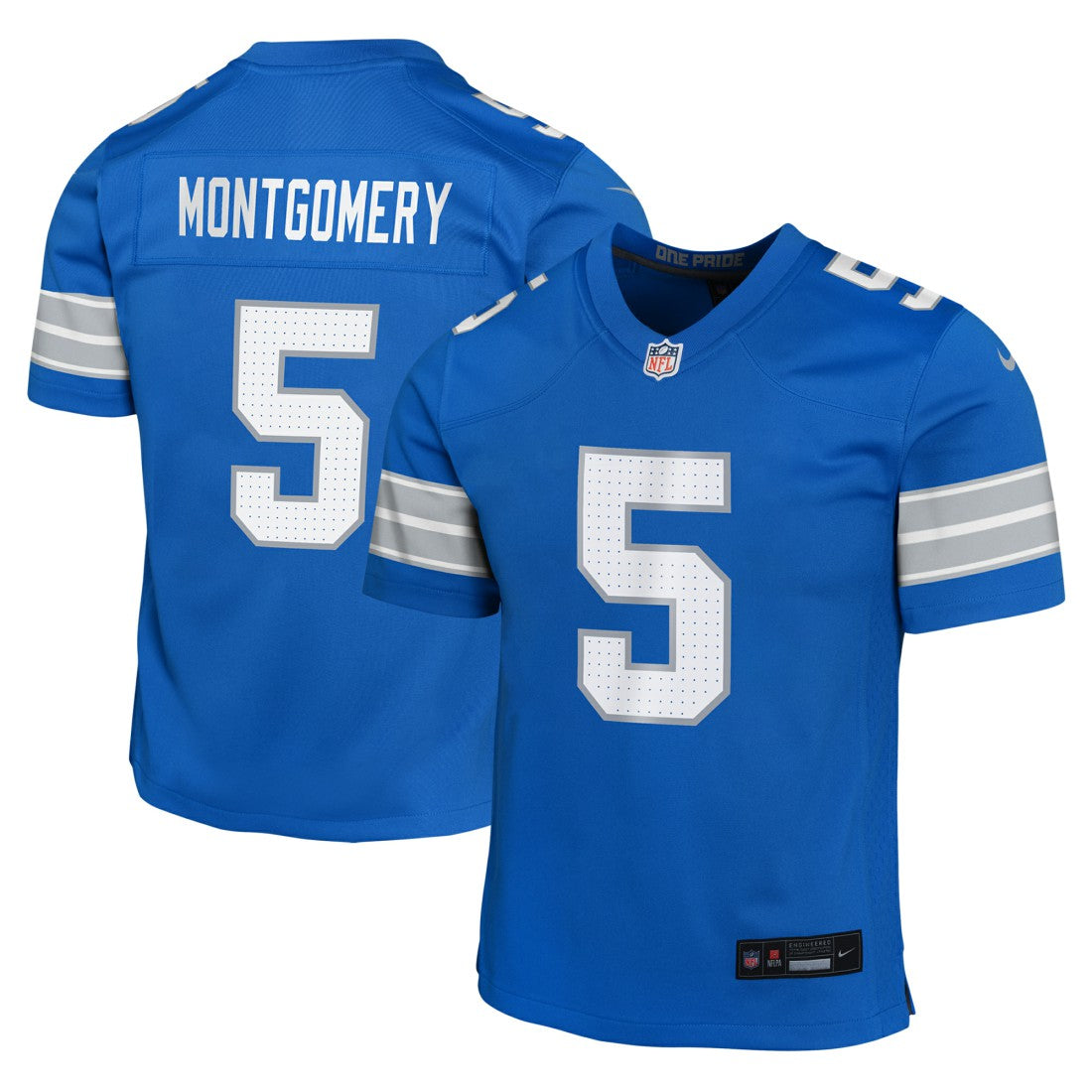 David Montgomery Detroit Lions Youth Game Jersey Blue - Nike