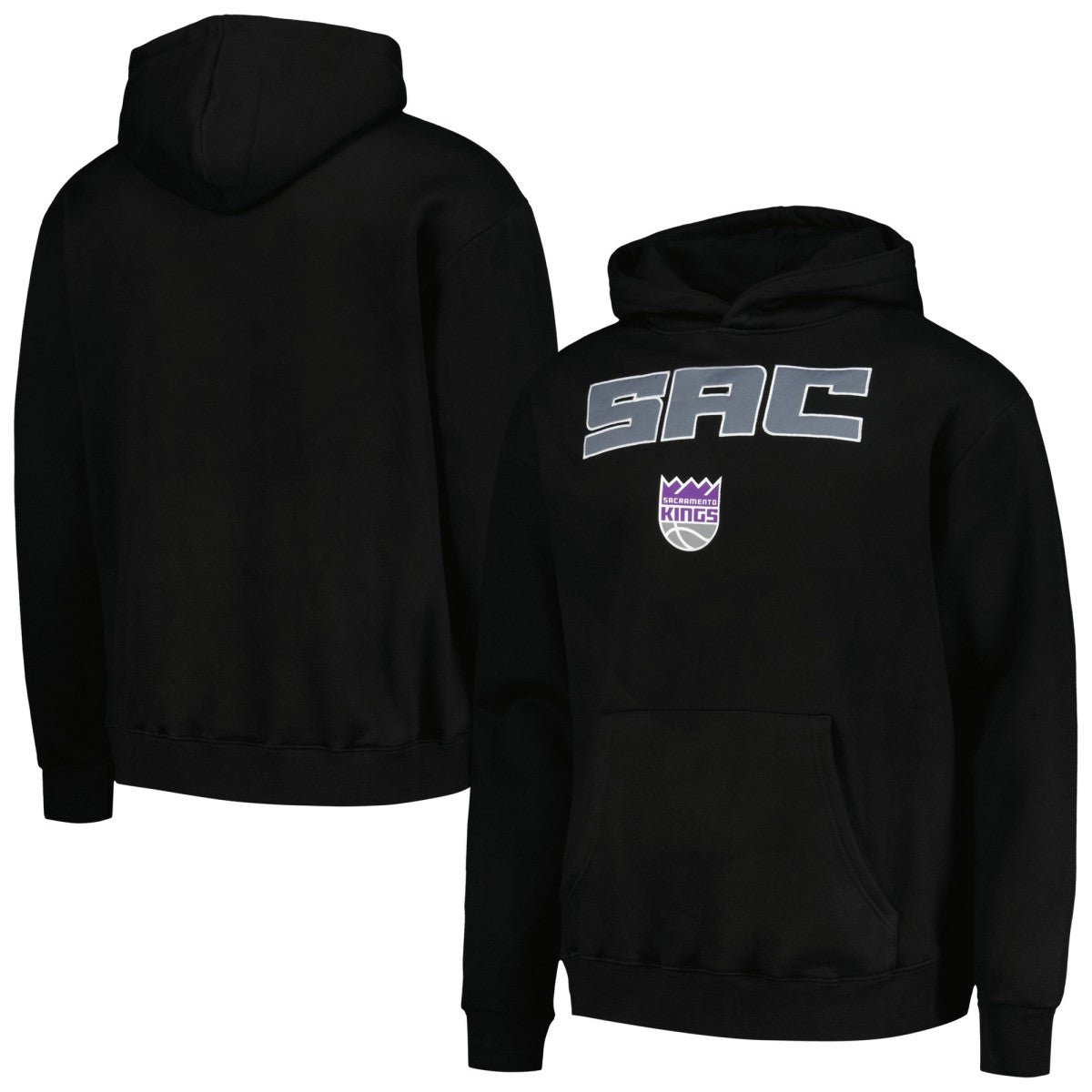 NBA - Sacramento Kings Stadium Essentials Unisex Terrace Pullover Hoodie - Black