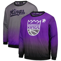 NBA - Sacramento Kings Stadium Essentials Unisex Full Capacity Reversible Pullover Sweatshirt - Purple/Gray