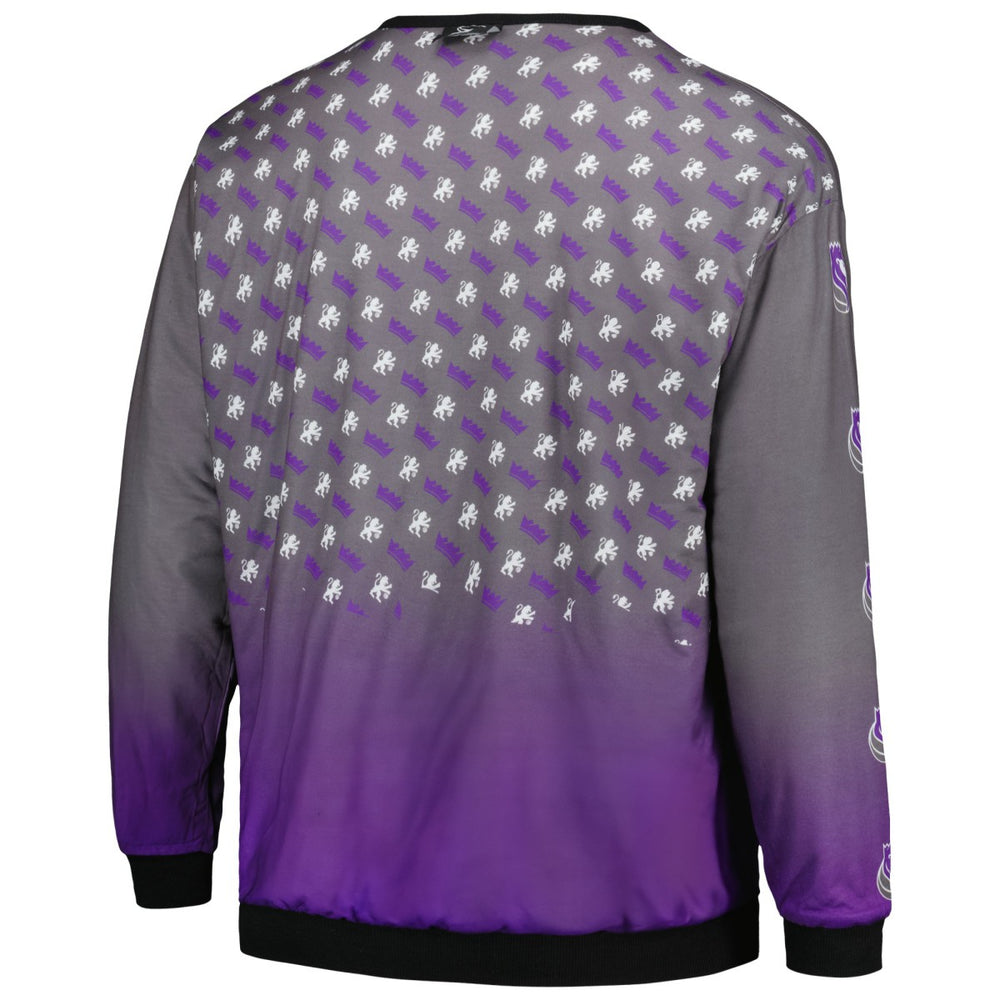 NBA - Sacramento Kings Stadium Essentials Unisex Full Capacity Reversible Pullover Sweatshirt - Purple/Gray