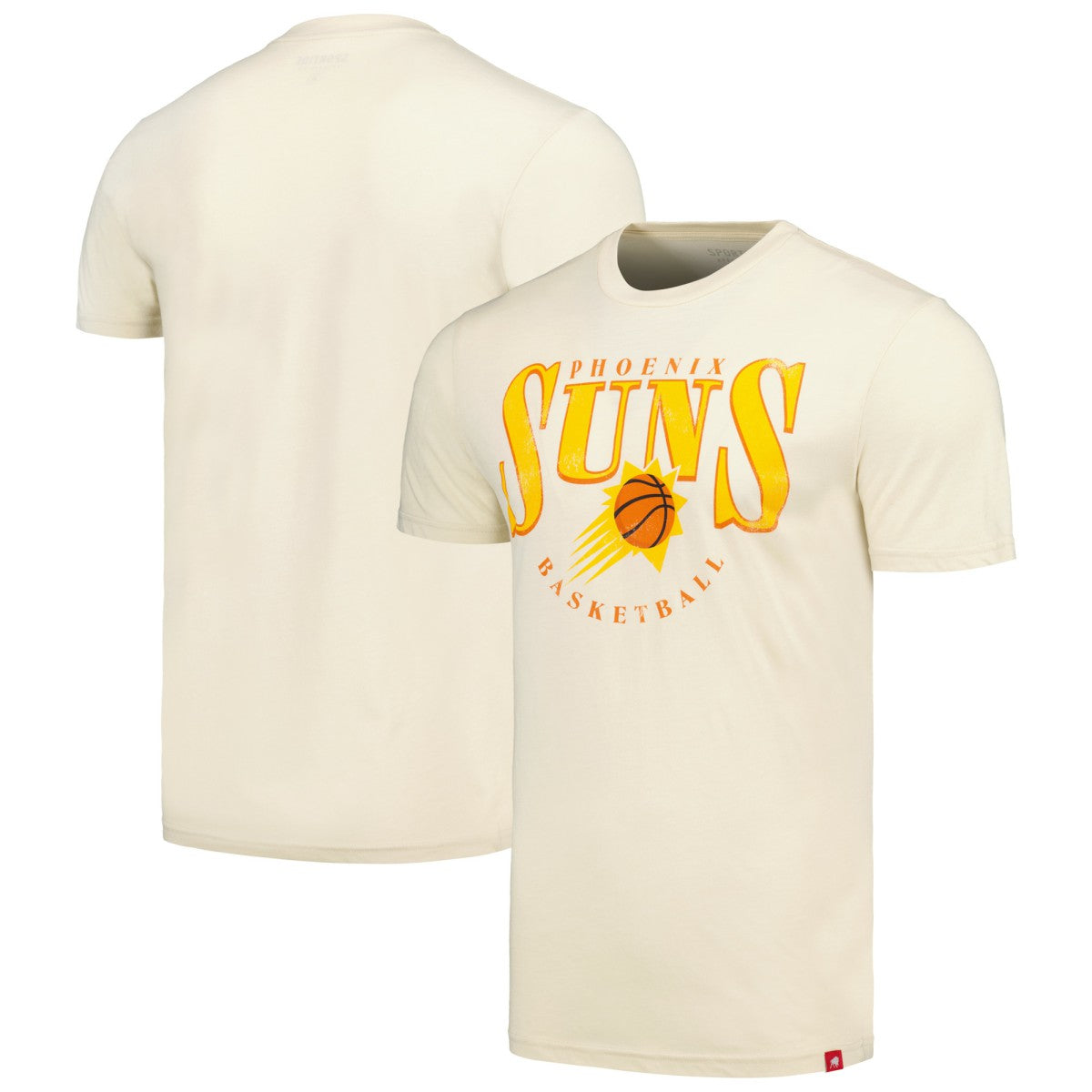 NBA - Phoenix Suns Sportiqe Unisex Sunburst Tri-Blend Comfy T-Shirt - Cream