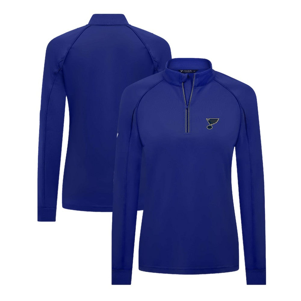 St. Louis Blues - Levelwear Women's Kinetic Insignia Core Quarter-Zip Pullover Top Blue