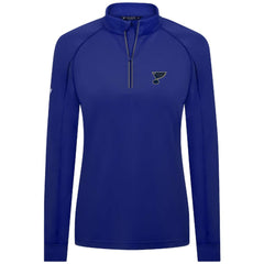 St. Louis Blues - Levelwear Women's Kinetic Insignia Core Quarter-Zip Pullover Top Blue
