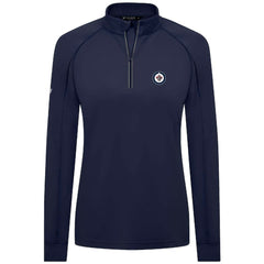 Winnipeg Jets - Levelwear Women's Kinetic Insignia Core Quarter-Zip Pullover Top Navy