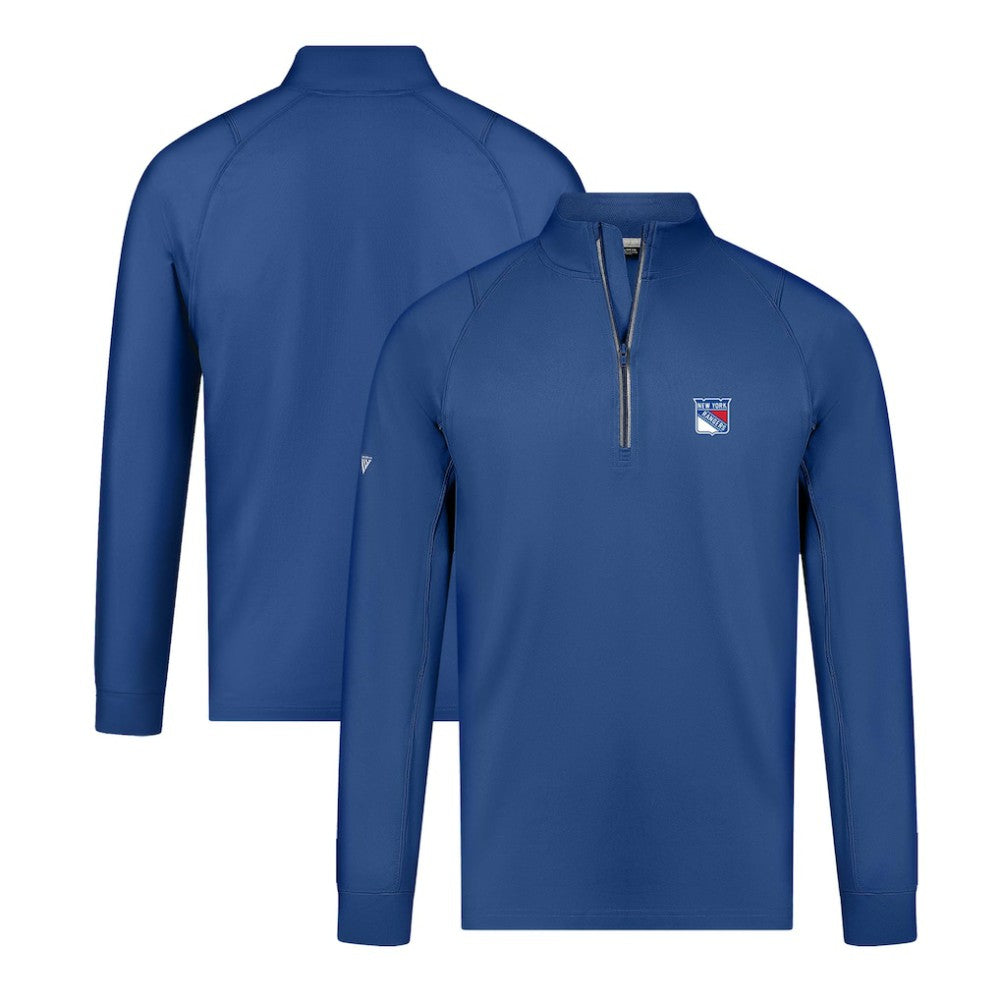 New York Rangers Levelwear Theory Insignia Core Quarter-Zip Pullover Top Blue