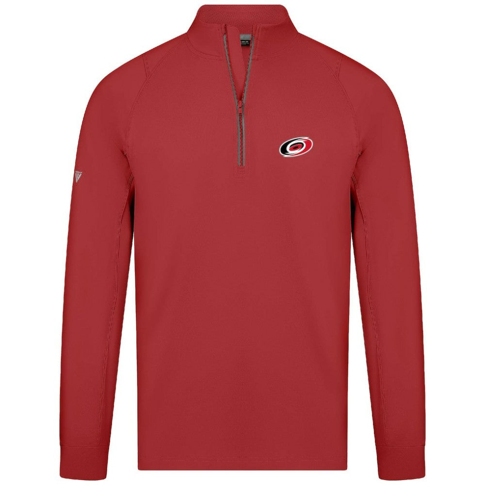 Carolina Hurricanes - Levelwear Theory Insignia Core Quarter-Zip Pullover Top Red