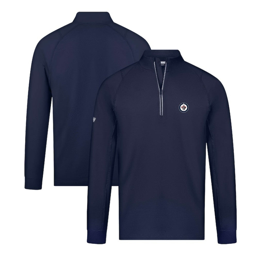 Winnipeg Jets - Levelwear Theory Insignia Core Quarter-Zip Pullover Top Navy