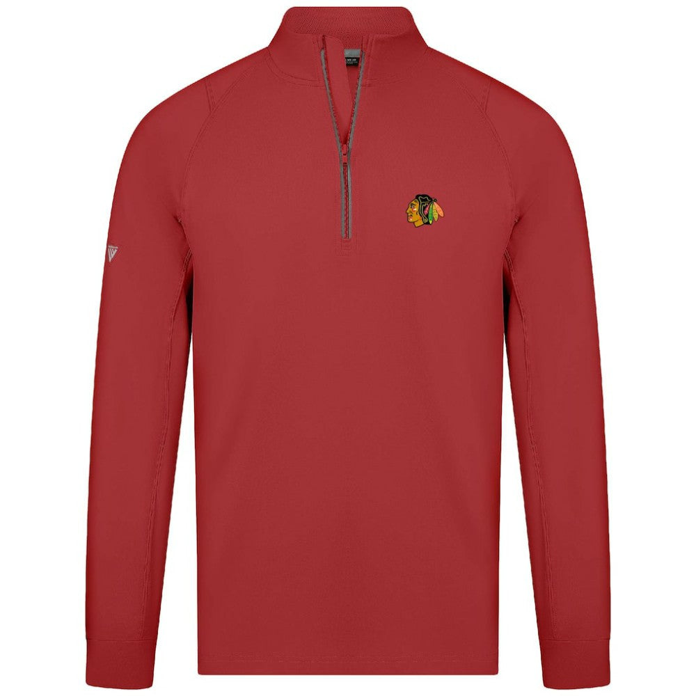 Chicago Blackhawks Levelwear Theory Insignia Core Quarter-Zip Pullover Top Red