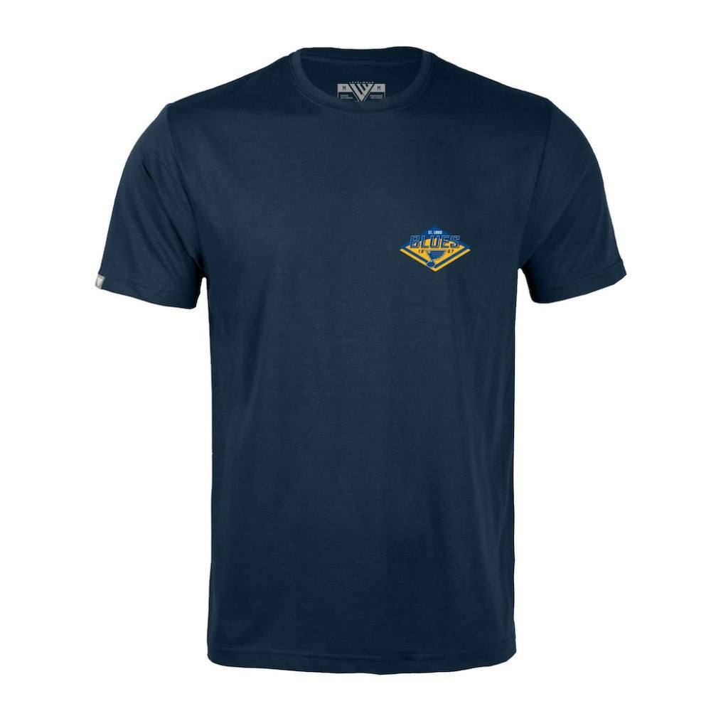 St. Louis Blues - Levelwear Richmond Club Patch 2.0 T-Shirt Navy
