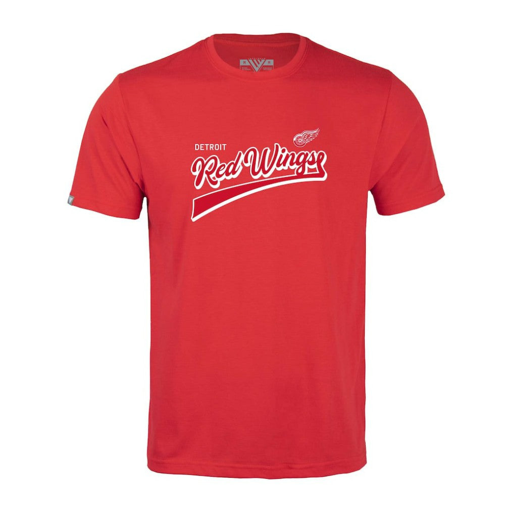Detroit Red Wings - Levelwear Richmond Retro Script T-Shirt Red