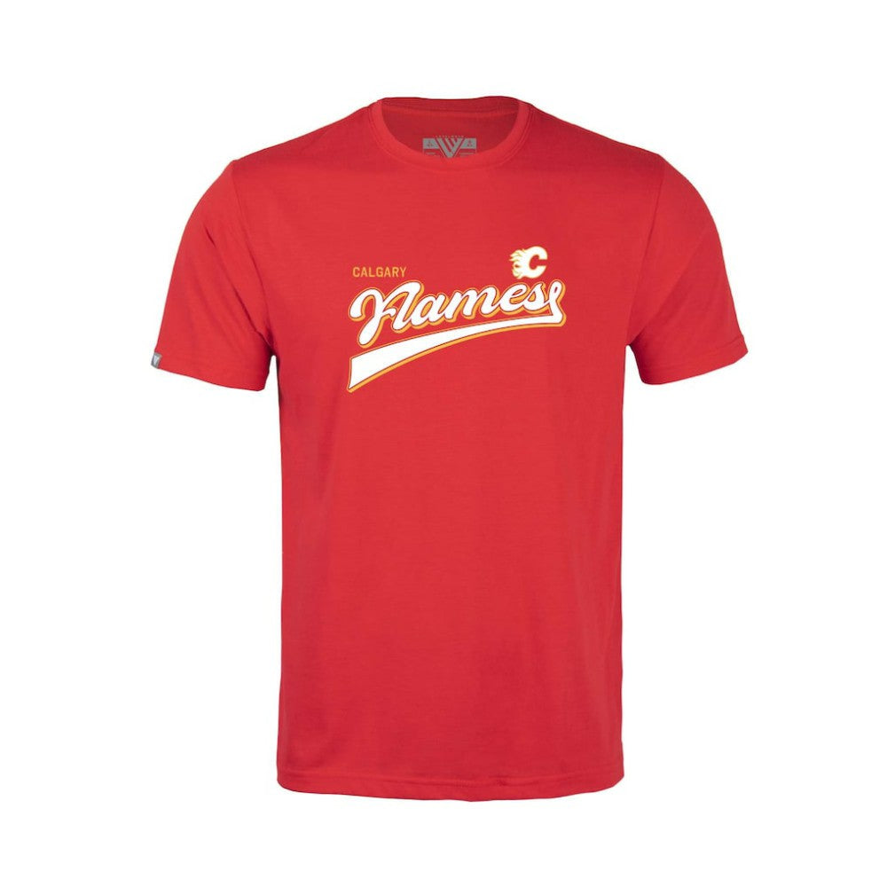 Calgary Flames - Levelwear Youth Little Richmond Retro Script T-Shirt Red