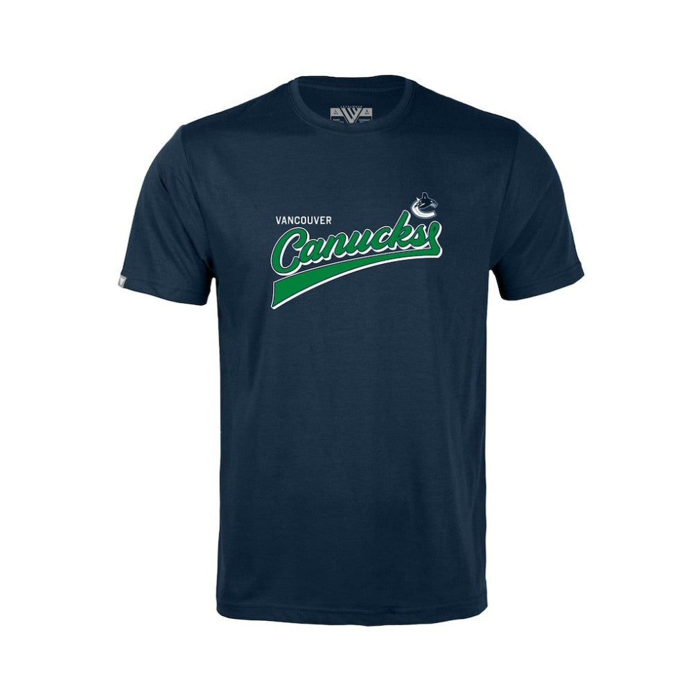 Vancouver Canucks - Levelwear Youth Little Richmond Retro Script T-Shirt Navy