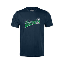 Vancouver Canucks - Levelwear Youth Little Richmond Retro Script T-Shirt Navy