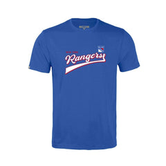 New York Rangers Levelwear Youth Little Richmond Retro Script T-Shirt Blue