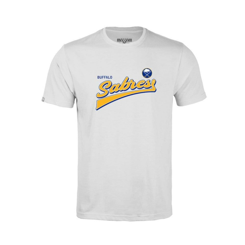 Buffalo Sabres - Levelwear Youth Little Richmond Retro Script T-Shirt White