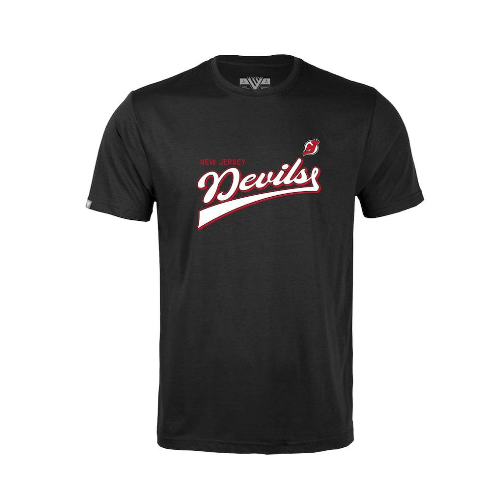 New Jersey Devils - Levelwear Youth Little Richmond Retro Script T-Shirt Black