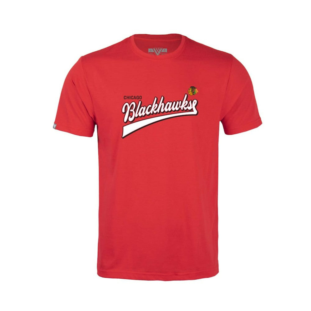 Chicago Blackhawks Levelwear Youth Little Richmond Retro Script T-Shirt Red
