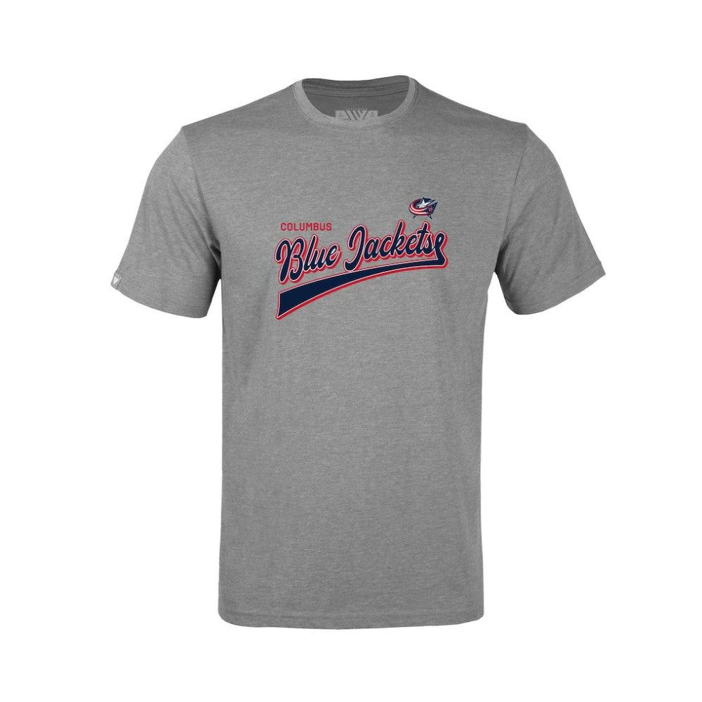 Columbus Blue Jackets - Levelwear Youth Little Richmond Retro Script T-Shirt Heather Gray