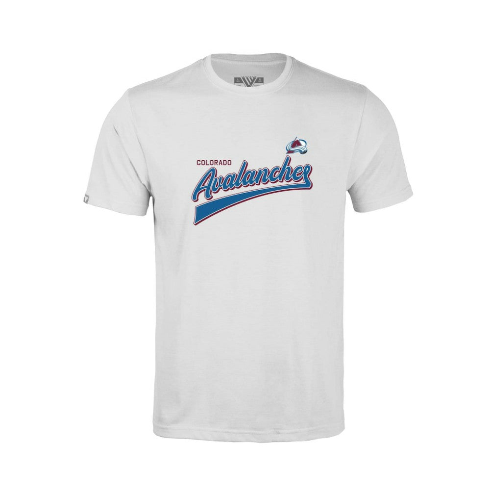 Colorado Avalanche - Levelwear Youth Little Richmond Retro Script T-Shirt White