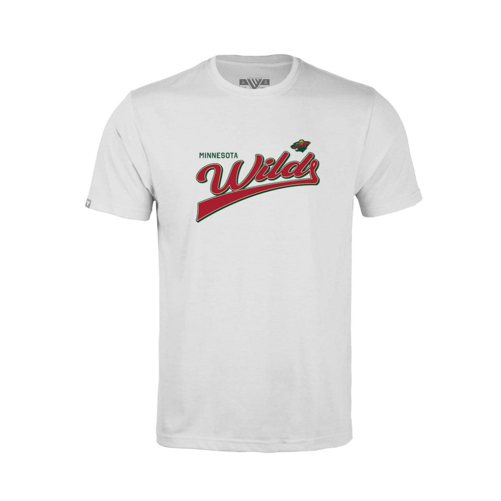 Minnesota Wild - Levelwear Youth Little Richmond Retro Script T-Shirt White