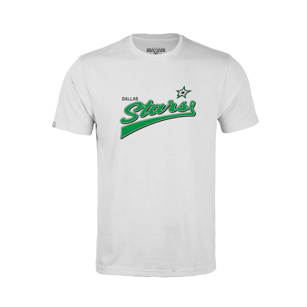 Dallas Stars - Levelwear Youth Little Richmond Retro Script T-Shirt White